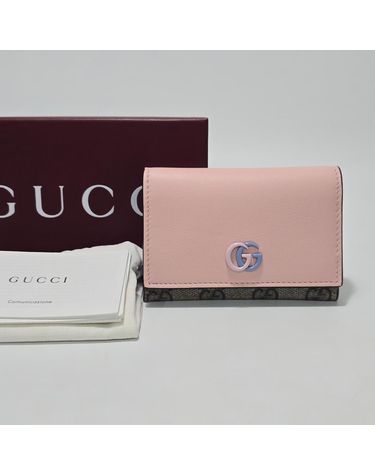 [중고명품] 구찌 GG 마몽 베리 레더 카드지갑 화이트 456126 1T5ZG 9888 155791253