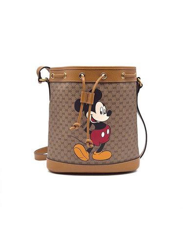[중고명품] 구찌 GG 수프림 캔버스 미키마우스 버킷 숄더백 154390556