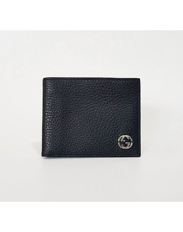 [중고명품] 구찌 GG 인터로킹 투톤 레더 반지갑 블랙 블루 610464 CAO2N 1040 156102141