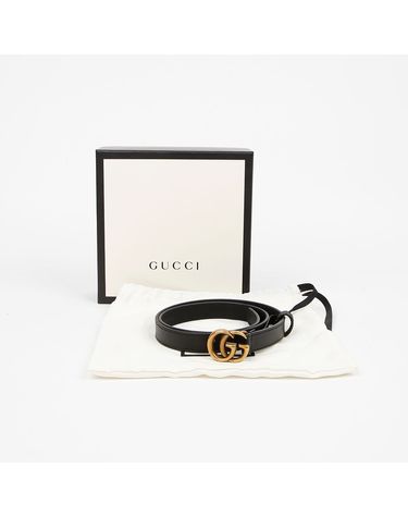 [중고명품] 구찌 GG 버클 레더 벨트 블랙 앤티크 브래스 409417 AP00T 1000 159297100