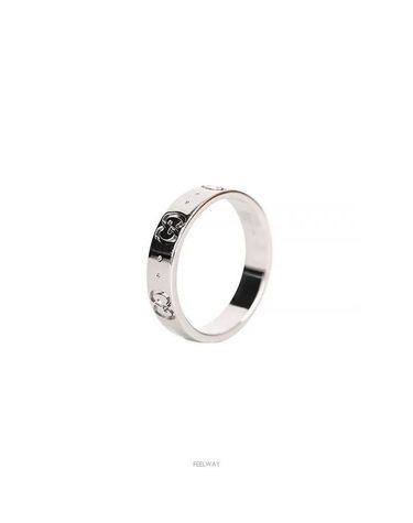 [중고명품] 구찌 아이콘링 18K 화이트골드 13호 76033657