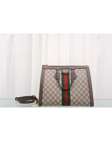 [중고명품] 구찌 오피디아 미듐 GG 수프림 캔버스 토트 숄더백 브라운 524537 K05NB 8745 160851081