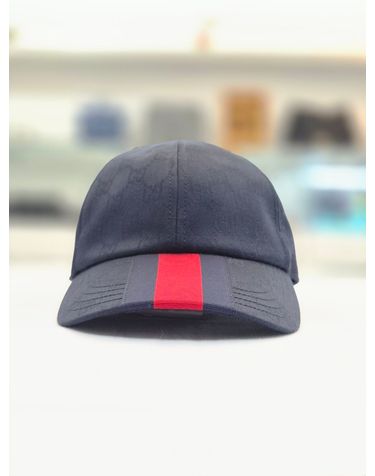 [중고명품] 구찌 남성 개버딘 베이스볼 캡 모자 다크블루 코튼 162308196