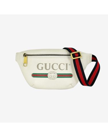 구찌 [중고명품] 구찌 중고 527792 빈티지 로고 프린트 레더 벨트백 스몰 화이트 GH8JKAG3 162954294