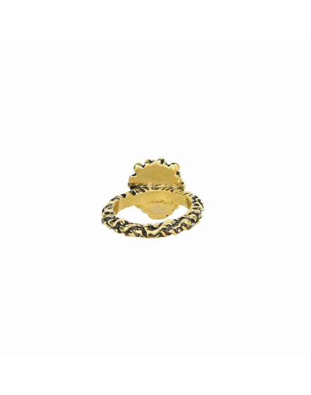 구찌 [중고명품] [중고명품] 구찌 라이언 헤드 하트 반지 사이즈 15.9mm 154930194 착용컷