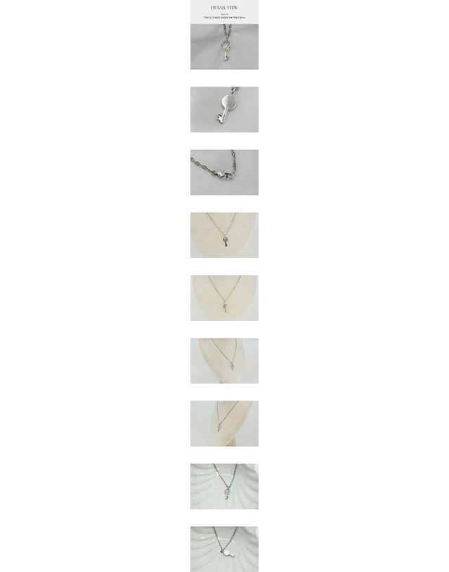 구찌 [중고명품] [중고명품] 구찌 실버 크레스트 키 펜던트 목걸이 144623706 착용컷