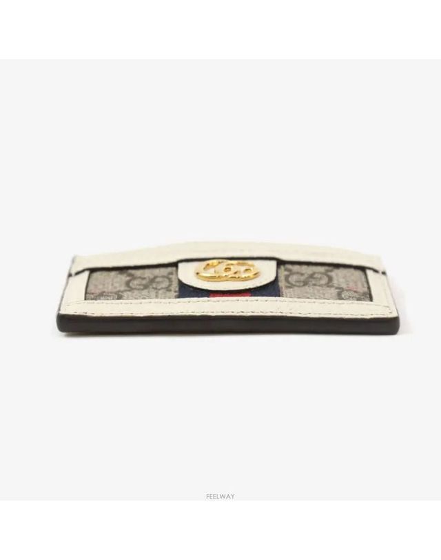 구찌 [중고명품] [중고명품] 구찌 오피디아 레더 카드 케이스 화이트 159123274 착용컷