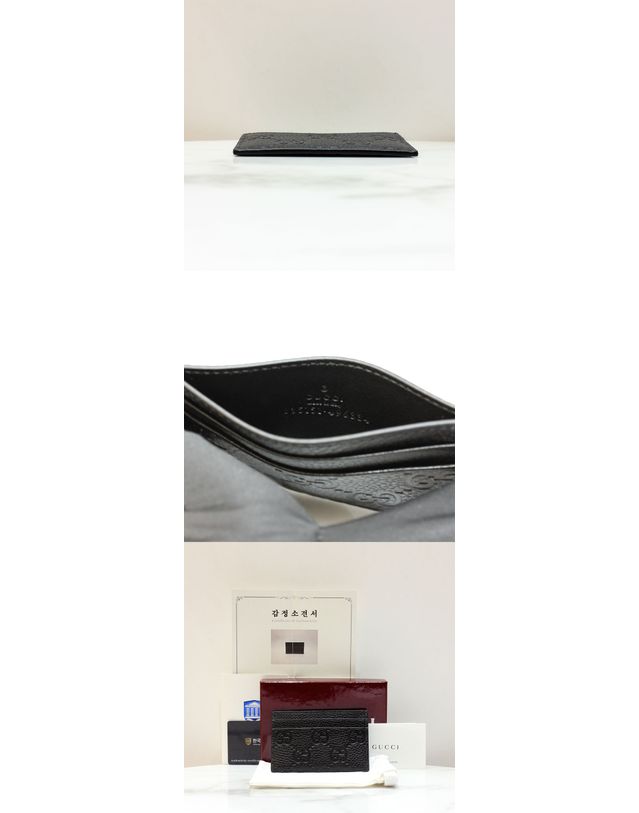 구찌 [중고명품] [중고명품] 구찌 남성 임프린트 카드케이스 블랙 그레인드 카프스킨 835151 AAE51 1000 156778617 착용컷