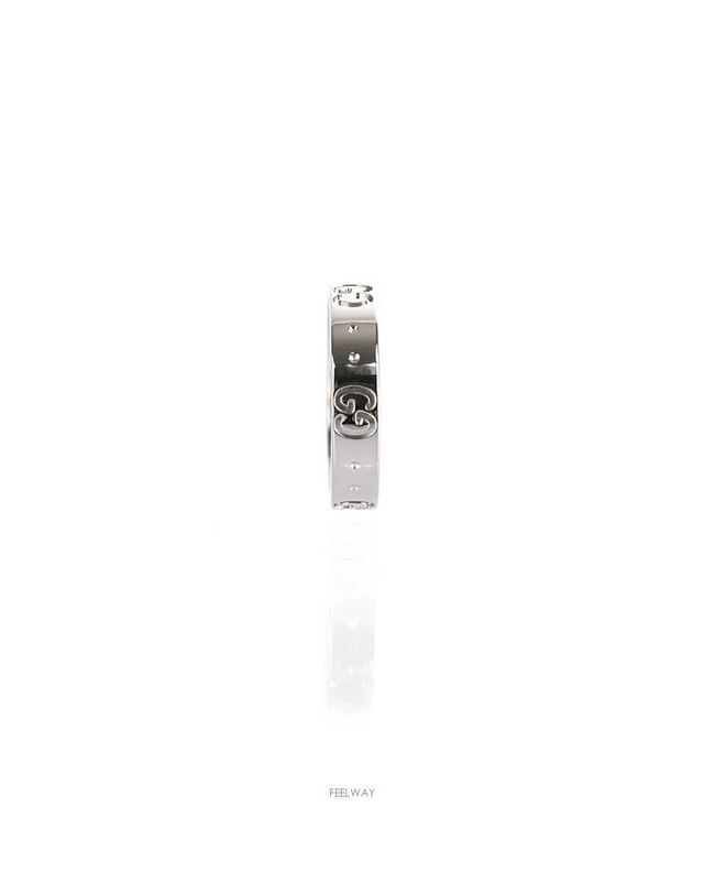 구찌 [중고명품] [중고명품] 구찌 아이콘 링 18K 화이트골드 75876083 착용컷