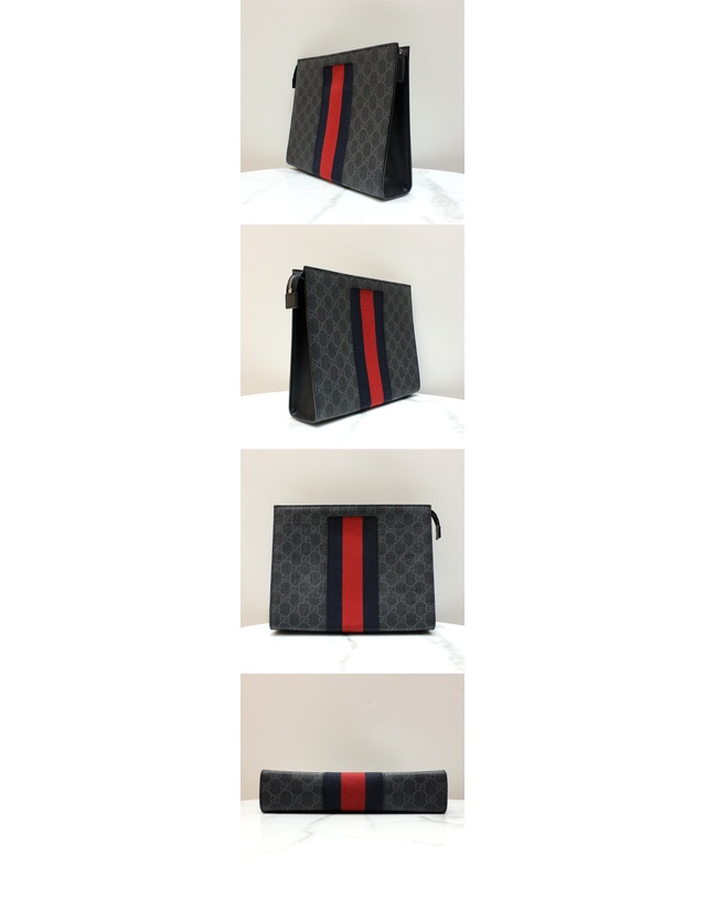 구찌 [중고명품] [중고명품] 구찌 중고 명품다올동래 수프림 웹 클러치 475316 161014443 착용컷