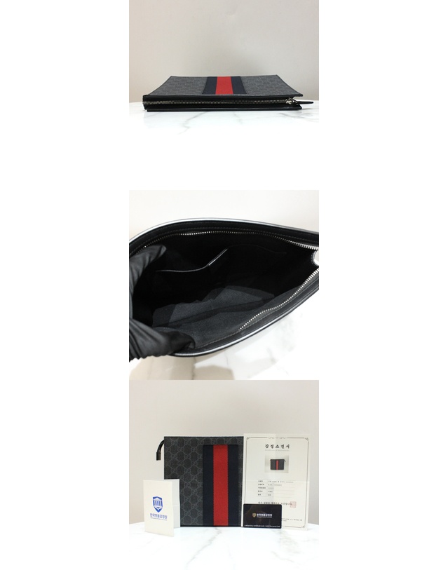구찌 [중고명품] [중고명품] 구찌 중고 명품다올동래 수프림 웹 클러치 475316 161014443 착용컷