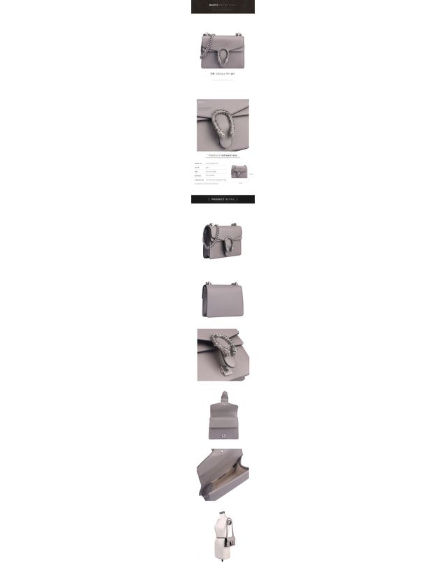 구찌 [명품] 구찌 디오니소스 미니 레더 백 더스티 그레이 421970 CAOGN 1293 49857079 착용컷