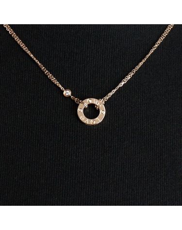 [중고명품] 까르띠에 러브 펜던트 2P 다이아 여성 목걸이 사이즈 41cm 154814722