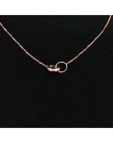[중고명품] 까르띠에 다이아 러브 팬던트 목걸이 44cm 154565387