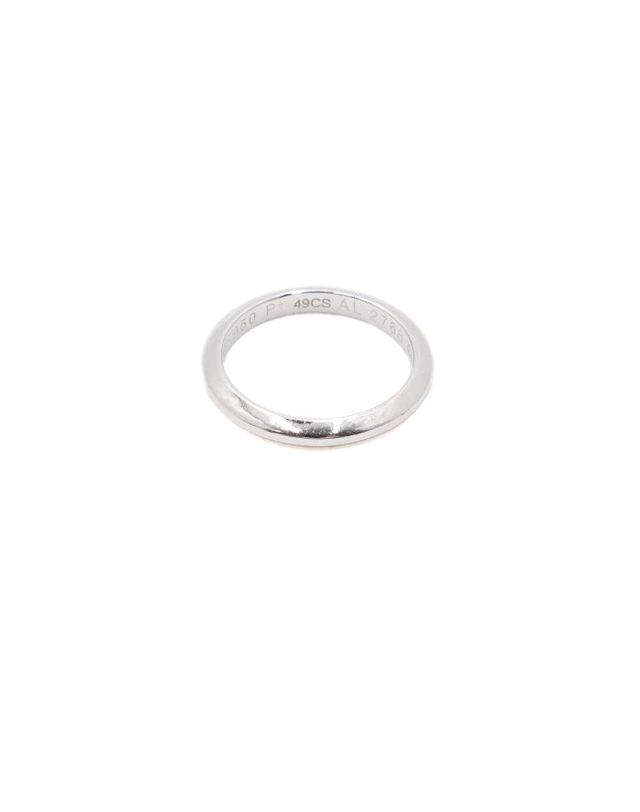 까르띠에 [중고명품] [중고명품] 까르띠에 플래티늄 1P 다이아 C 드 웨딩 밴드 반지 155388236 착용컷