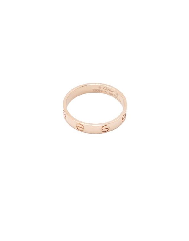 까르띠에 [중고명품] [중고명품] 까르띠에 스몰 러브링 반지 18호 18K 로즈 골드 157914259 착용컷