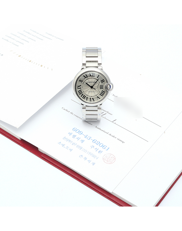 까르띠에 [중고명품] [중고명품] 까르띠에 발롱블루 36MM 오토매틱 시계 W6920046 159539681 착용컷