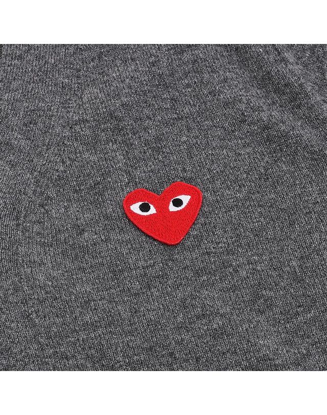 꼼데가르송 [명품] 꼼데가르송 레드 와펜 가디건 그레이 AZ N008 051 3 158546568 착용컷