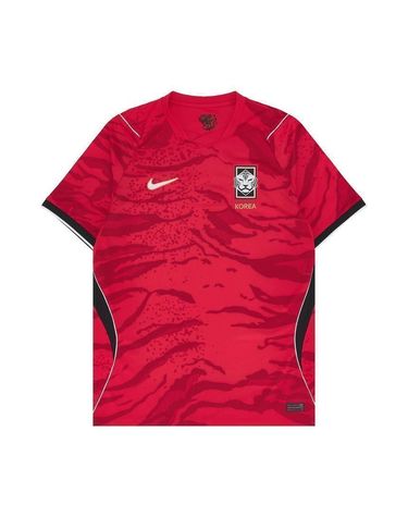 [명품] 나이키 남성 레드 블랙 2026 논마킹버전 대한민국 홈 드라이핏 국대 유니폼 티셔츠 157236059