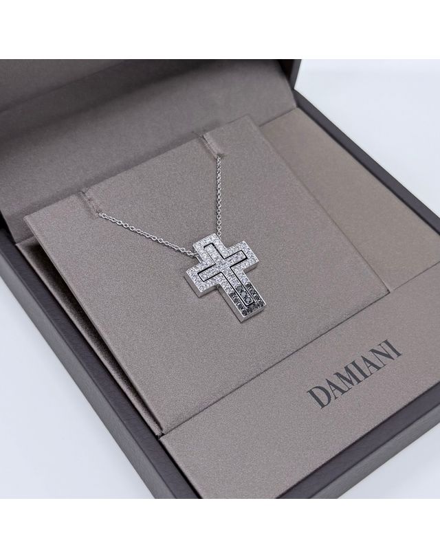 다미아니 [중고명품] 다미아니 [S+급/미디움] 26SS 벨에포크 18k 목걸이 블랙 다이아 161511177 착용컷