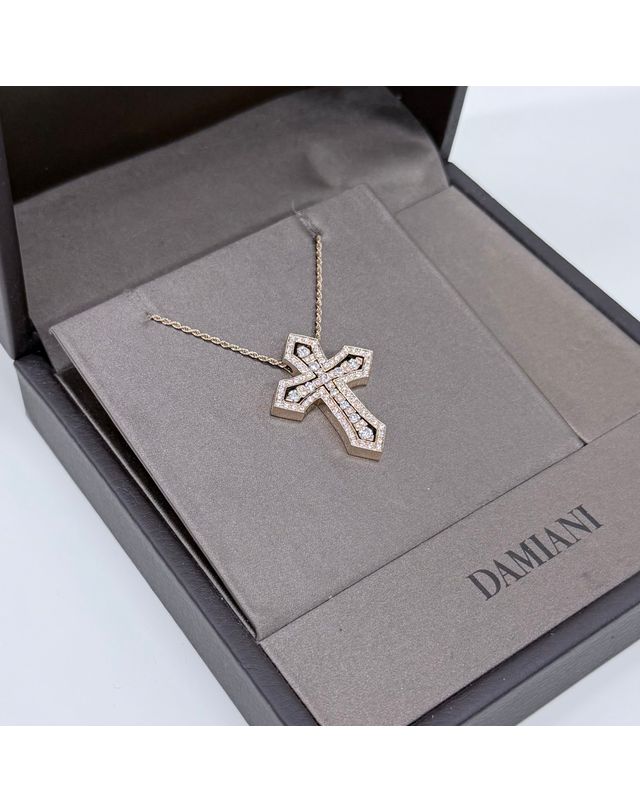 다미아니 [중고명품] [중고명품] 다미아니 [S+급/미디움] 벨에포크 크라운 18k 목걸이 로즈골드 161771212 착용컷