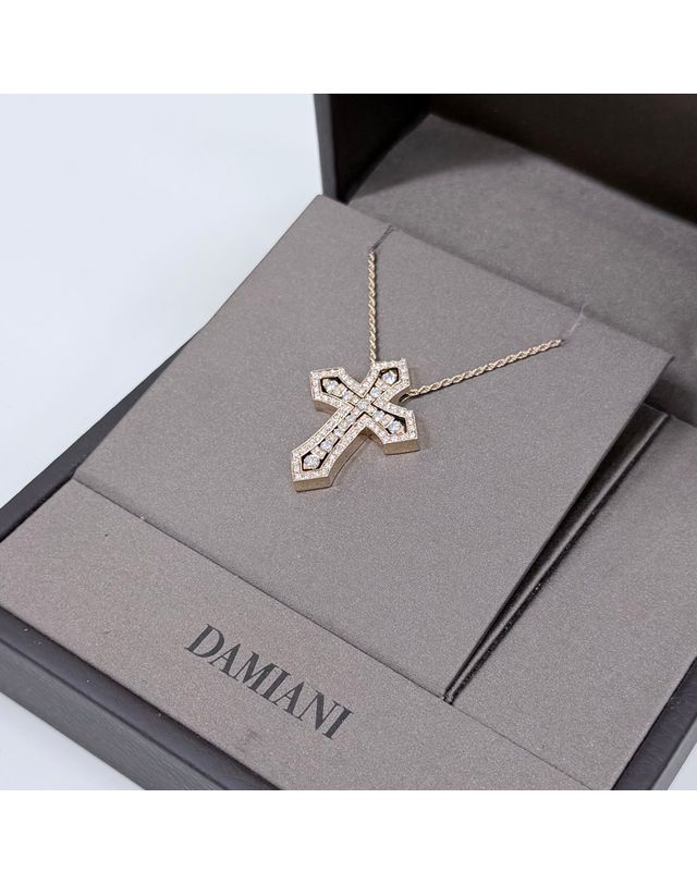 다미아니 [중고명품] [중고명품] 다미아니 [S+급/미디움] 벨에포크 크라운 18k 목걸이 로즈골드 161771212 착용컷