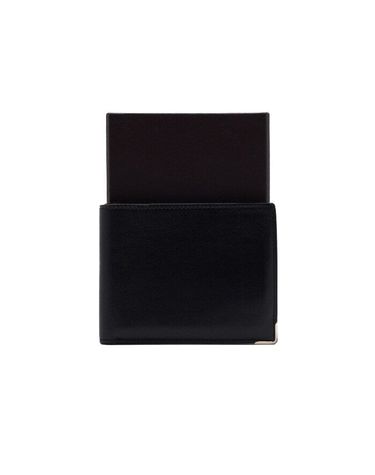 [중고명품] 던힐 블랙 레더 은장 반지갑 가로 11CM 세로 8.5CM 152316413