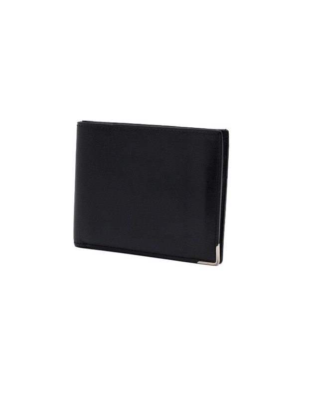 던힐 [중고명품] [중고명품] 던힐 블랙 레더 은장 반지갑 가로 11CM 세로 8.5CM 152316413 착용컷