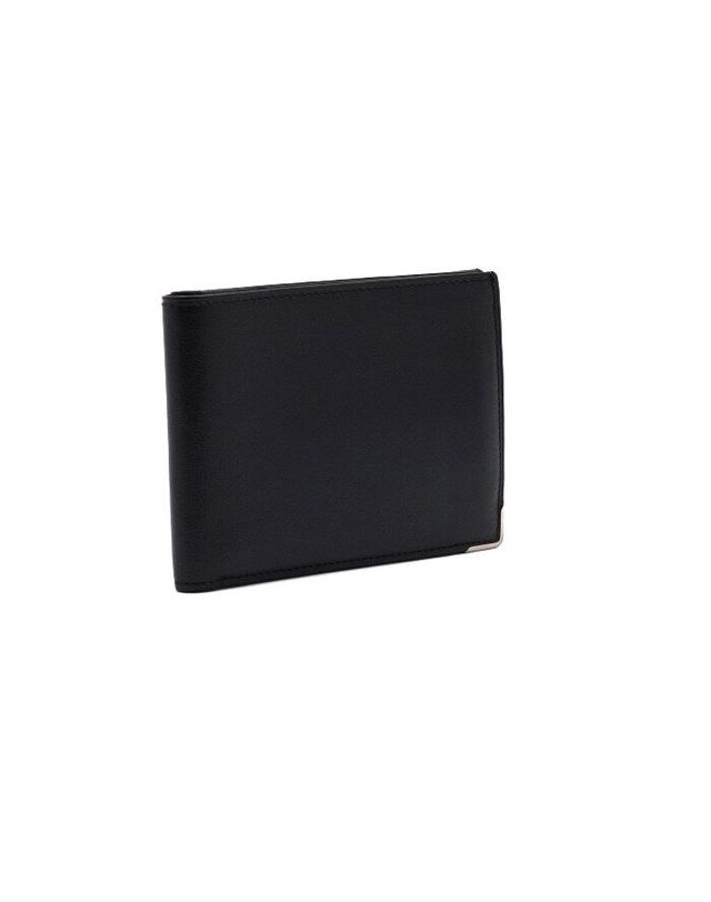던힐 [중고명품] [중고명품] 던힐 블랙 레더 은장 반지갑 가로 11CM 세로 8.5CM 152316413 착용컷