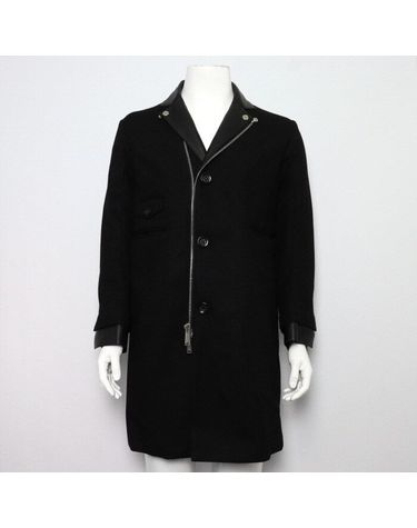 [중고명품] 디스퀘어드2 블랙 비스코스 혼합 롱 코트 사이즈 95cm 159003845