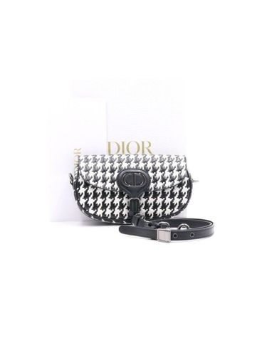 [중고명품] 디올 이스트 웨스트 바비 하운드투스 체크 숄더 크로스백 152893862