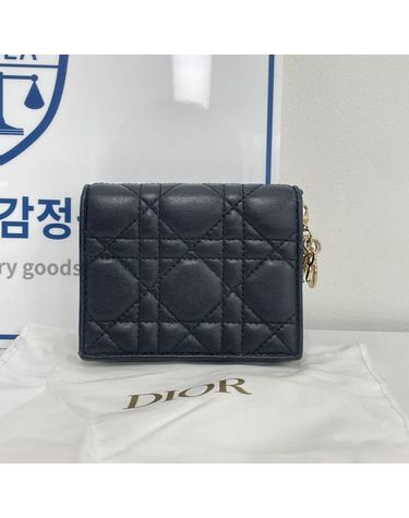 [중고명품] 디올 레이디 가드니아 미니 지갑 블랙 S0178ONMJ M900 115093800