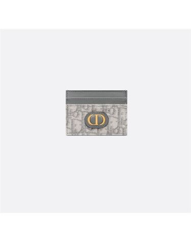 [명품] 디올 30 몽테인 5 슬롯 오블리크 카드지갑 그레이 75412138