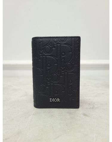 [중고명품] 디올 블랙 오블리크 그래피티 2단 카드지갑 132957860