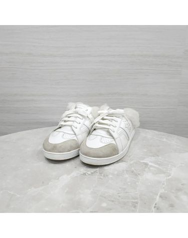 [중고명품] 디올 카프스킨 셔링 스타 스니커즈 화이트 158609753