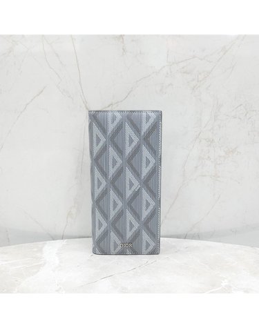 디올 [중고명품] 디올 CD 다이아몬드 캔버스 버티컬 장지갑 2ESBC002DCO 6885 163158185