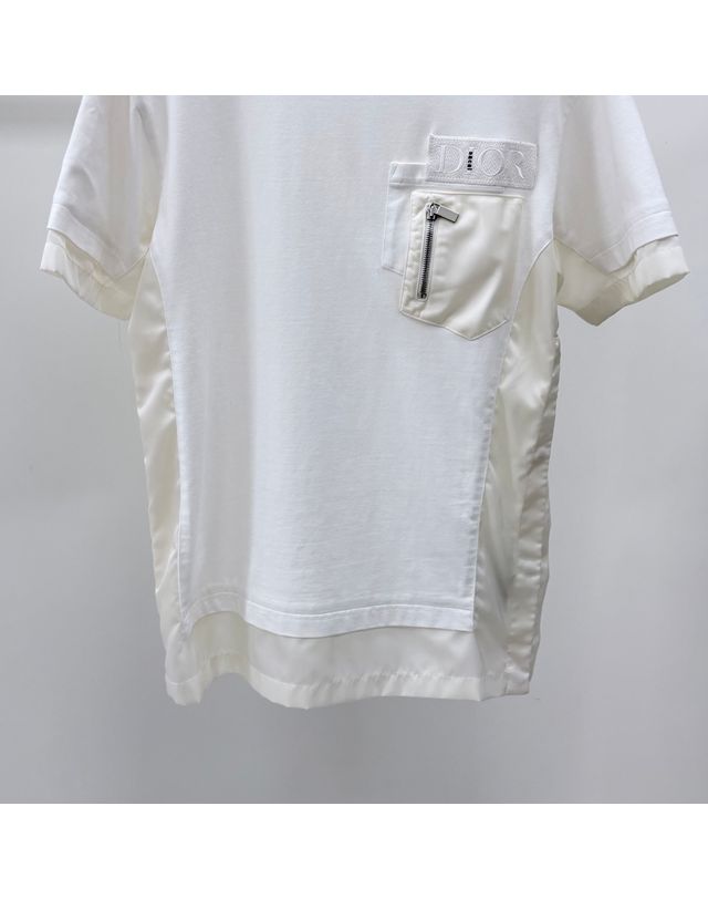 디올 [중고명품] 디올 지퍼 레이어드 나일론 포켓 반팔 티셔츠 사이즈 M 159729059 착용컷