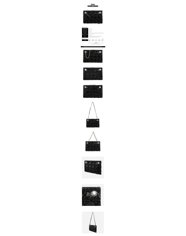 디올 [명품] 디올 밀리 라 포레 스몰 크런치 백 블랙 M1416OUYA 900 159084671 착용컷