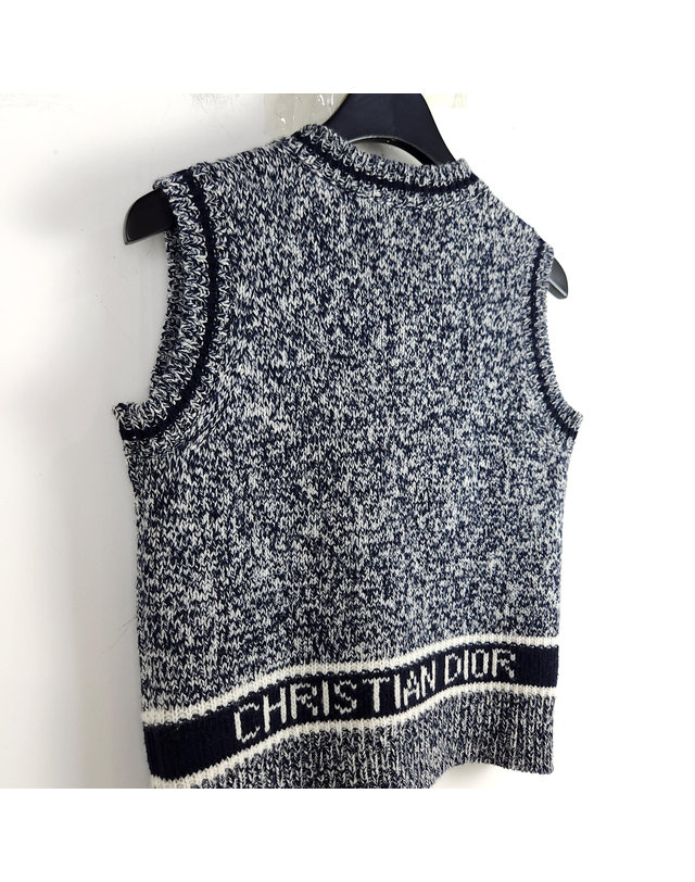 디올 [중고명품] [중고명품] 디올 울 캐시미어 물리네 브이넥 니트 그레이 148255157 착용컷
