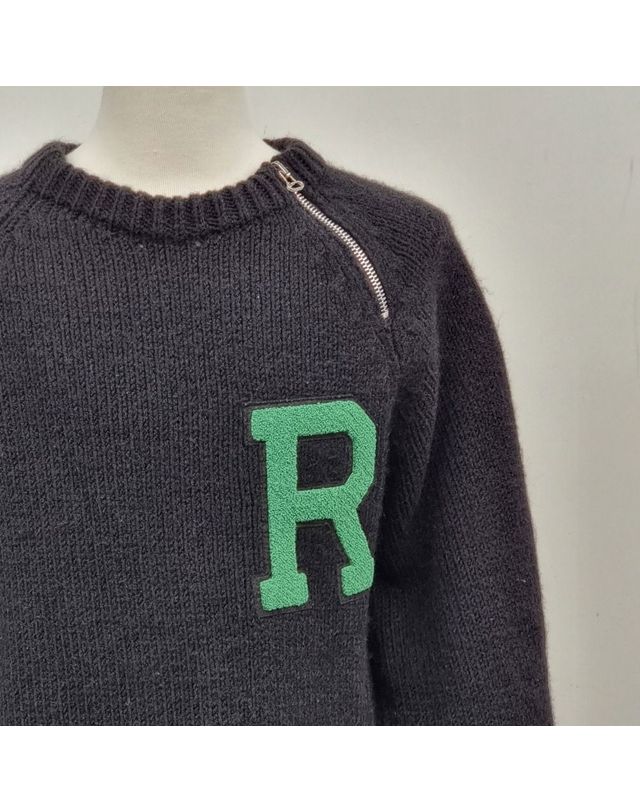 라프시몬스 [중고명품] [중고명품] 라프시몬스 블랙 R로고 니트 사이즈 M 151516535 착용컷