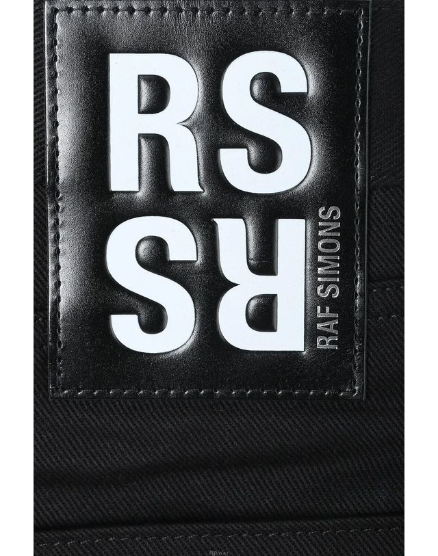 라프시몬스 [명품] 라프시몬스 슬림핏 더블 디스트로이드 블랙 진 29962466 착용컷
