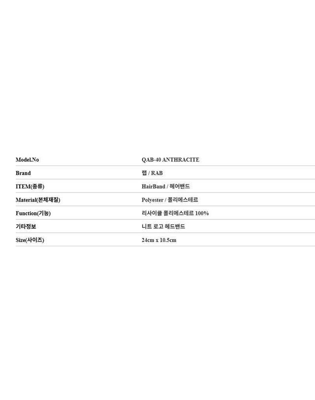 랩 [명품] 랩 안트라사이트 니트 로고 헤어밴드 150879971 착용컷