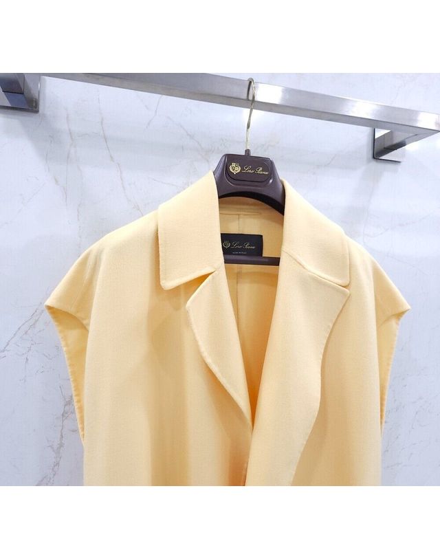 로로피아나 [중고명품] [중고명품] 로로피아나 옐로우 캐시미어 롱 베스트 사이즈 XS 156174277 착용컷