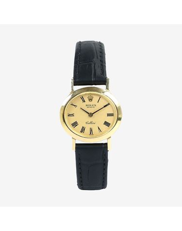 롤렉스 [중고명품] 롤렉스 중고 4109 첼리니 셀리니 빈티지 수동 워치 시계 옐로우 골드 18k 0A6SGSAS 163081008