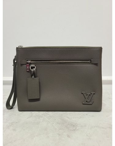 [중고명품] 루이비통 카키 LV 에어로그램 아이패드 클러치 128596853