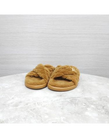 [중고명품] 루이비통 여성 블리스 컴포트 뮬 퍼 슬리퍼 카멜 1ACTF6 157309778