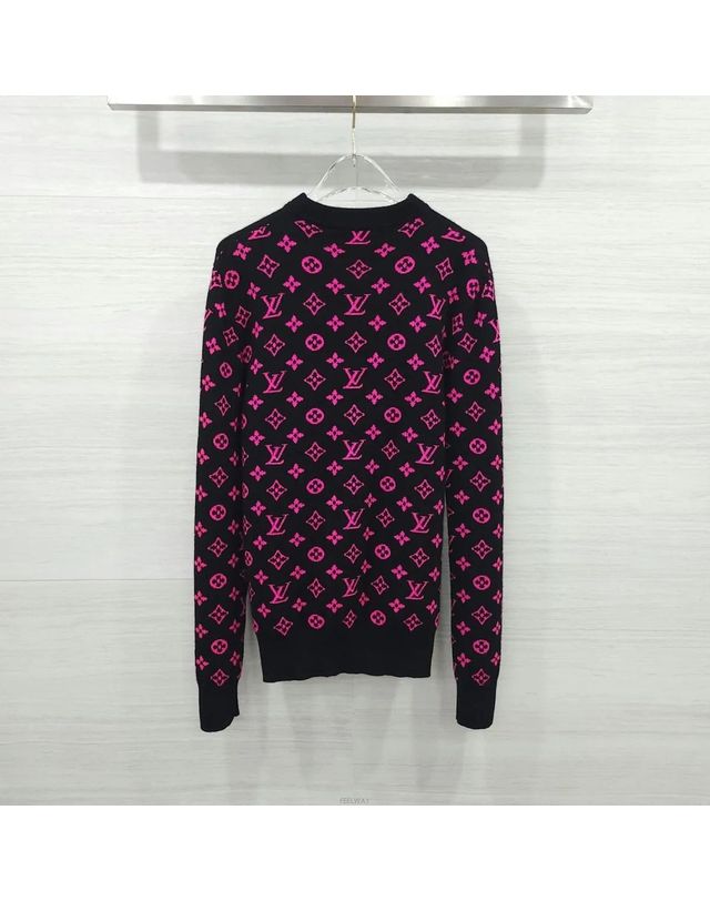 루이비통 [중고명품] [중고명품] 루이비통 하프앤하프 모노그램 캐시미어 니트 사이즈 XS 158874780 착용컷