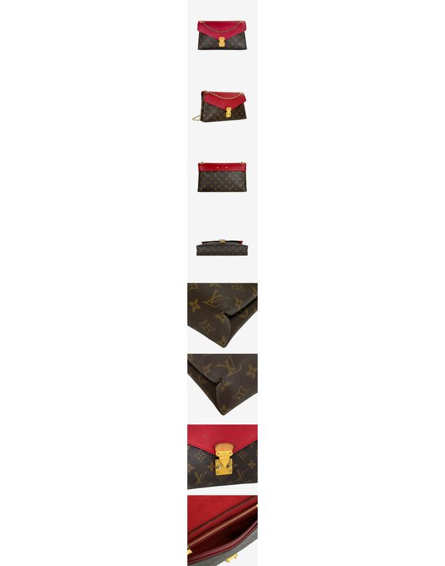 루이비통 [중고명품] [중고명품] 루이비통 팔라스 모노그램 캔버스체인 숄더백 레드 M41201 158855483 착용컷