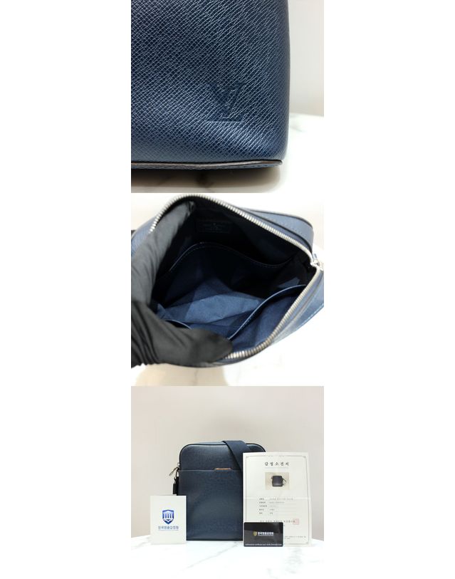 루이비통 [중고명품] [중고명품] 루이비통 타이가 안톤 포쉐트 네이비 크로스백 157267663 착용컷