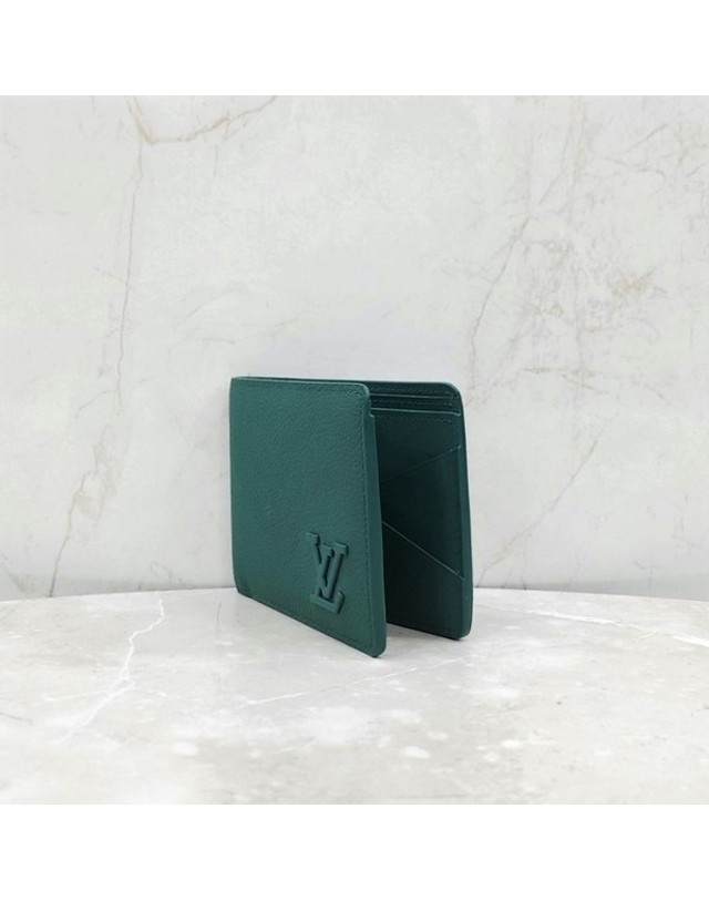 루이비통 [중고명품] [중고명품] 루이비통 LV 그린 멀티플 월릿 반지갑 M82273 7582 163158184 착용컷